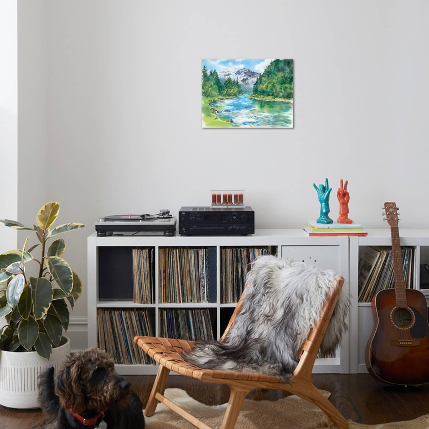 Amazon.com: ART.COM Wall Art Print Bright Day, Blue Sky, Clouds